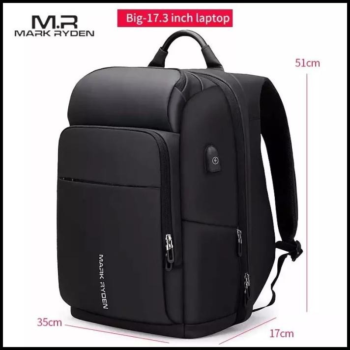 Mark Ryden Mr7080D Tas Ransel Backpack Laptop Waterproof 17 Inch Usb