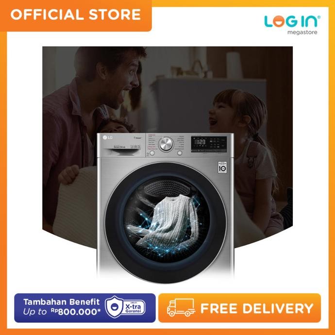 LG Mesin Cuci 1 Tabung Front Load FV1285S3VS Vivace 8.5 Kg