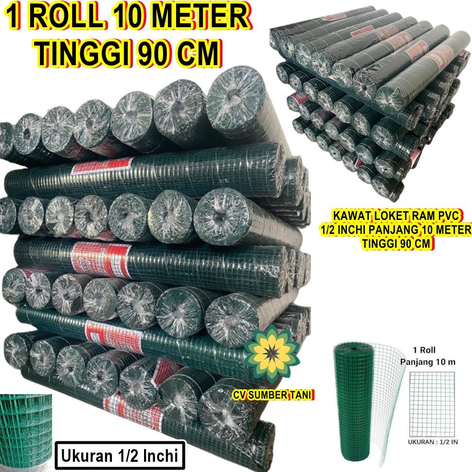 Gratis Promo Promo Kawat Loket Ram Pvc Hijau Ukuran 1/2 Inch Untuk Kandang Unggas Atau Pagar Rumah Y