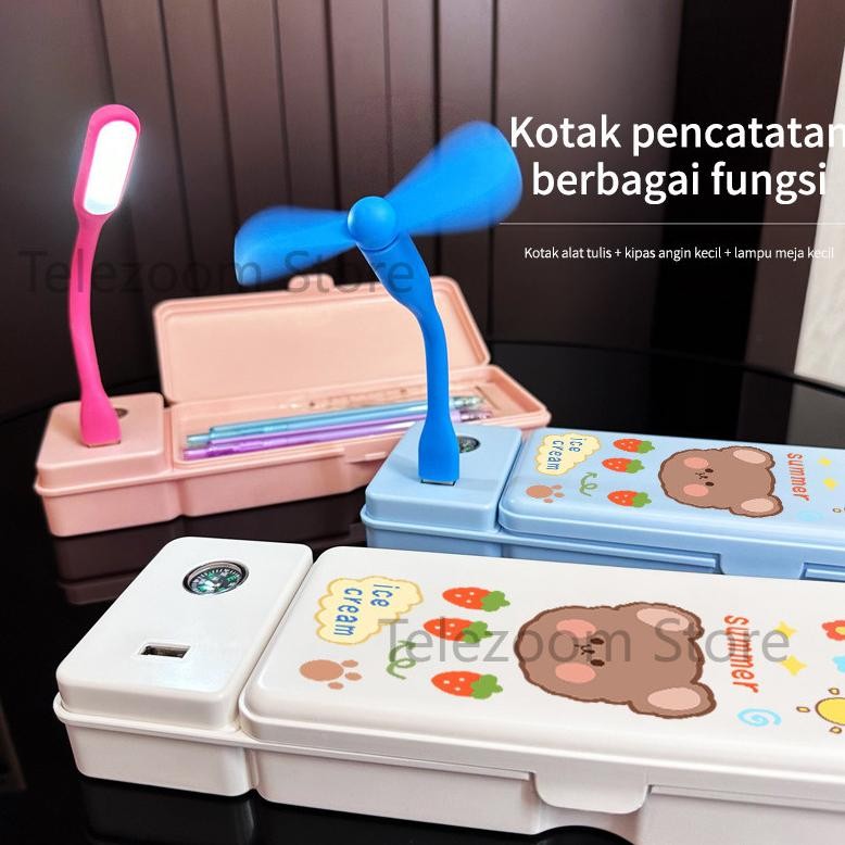 

qw-7 Kotak Pensil Multifungsi Lampu Meja Kipas Angin Kecil Hadiah Kotak Pensil Siswa Sekolah Dasar Dan Menengah Kotak Pensil kipas Hemat