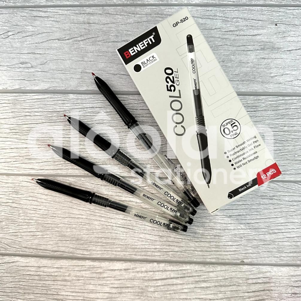 

COD SELUSIN ( 12 PCS ) Pulpen Gel Gel Pen Benefit Cool Gp-520 Terlaris