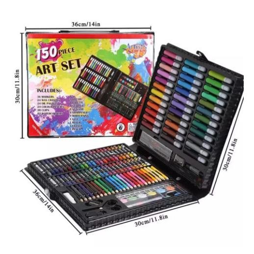 

AZQ-16 150 pcs Crayon Alat Lukis Anak Pensil Warna Cat Air Perlengkapan Menggambar Melukis Mewarnai Set Art Full Set pc Krayon 150pcs 150pc Pastel Pena Cat Air Kuas Murah
