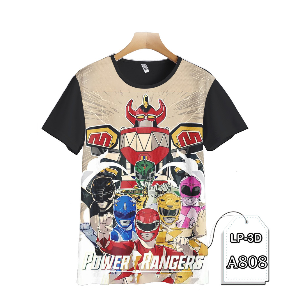 Baju Power Rangers Kaos Anak dan Dewasa Printing 3D LP3D-A808 Fashion