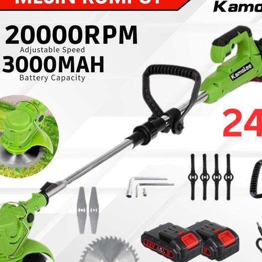 Kamolee-Mesin Potong Rumput 24V Battery Mesin Pemotong Rumput Portable