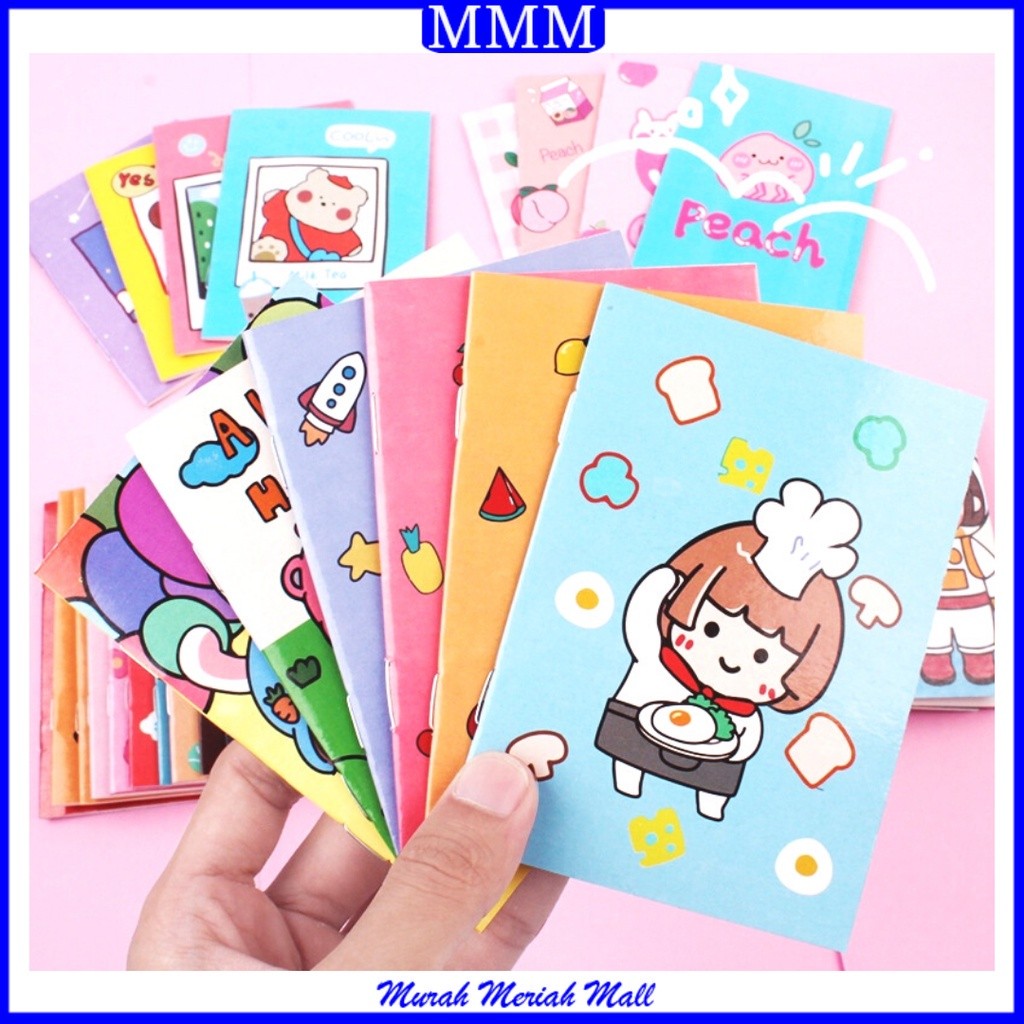 

MMM Buku Tulis Mini Motif Kartun Note Book Mini Cartoon Mini Book Notepad Karakter Buku Tulis Memo