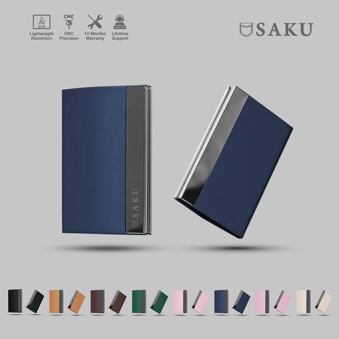 

DEFECT SAKU Dompet Kotak Kartu Nama Kulit Business Card Holder BLK