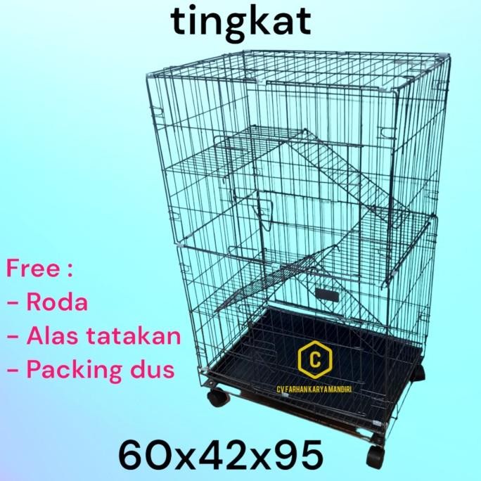 Kandang Kucing Kelinci Tingkat 3
