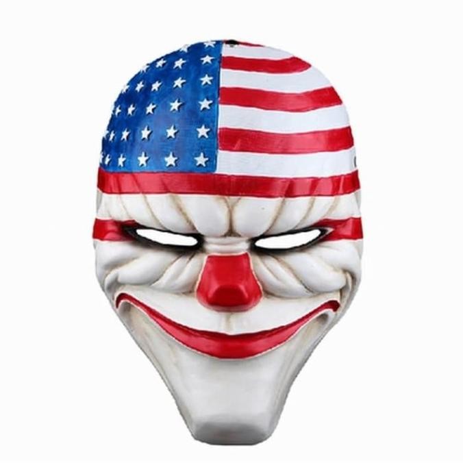 DFR Topeng Halloween Party Payday Horror TOPENG Badut Amerika SERAM TERLARIS