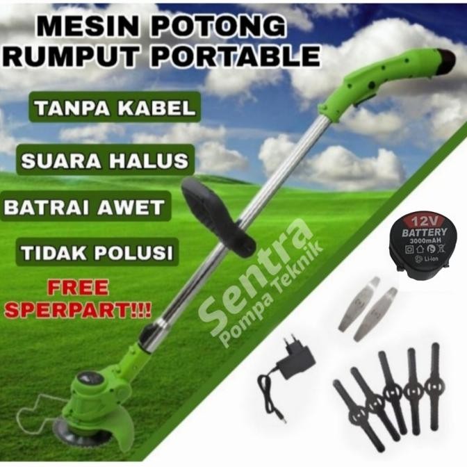 NEW MESIN POTONG RUMPUT BATRAI CORDLESS MESIN POTONG RUMPUT PORTABLE 0310T