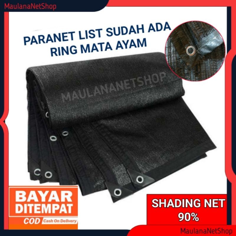 murah Jaring Peneduh Paranet 90% TERPASANG LIST TERPAL DAN MATA AYAM/Jaring Peneduh/Paranet