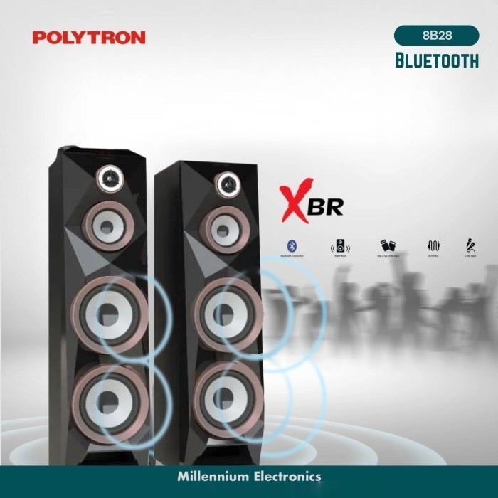 POLYTRON SPEAKER AUDIO PAS 8B28 PAS8B28 USB XBR BLUETOOTH