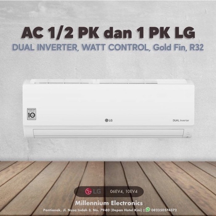 AC LG 1pk DUAL COOL INVERTER 10EV4