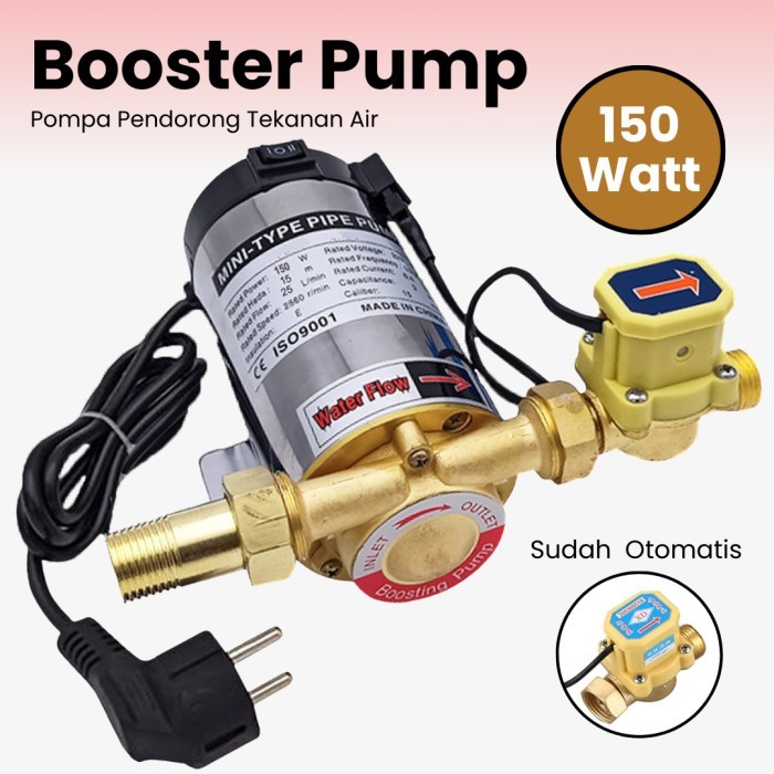 Pompa Pendorong Air 150 Watt Booster Pump Dorong Kran Wastafel Shower