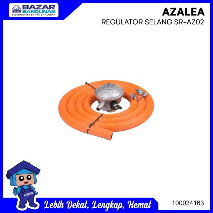 SALE PAKET SELANG REGULATOR KOMPOR GAS TEKANAN RENDAH AZALEA SR-AZ02 SRAZ02