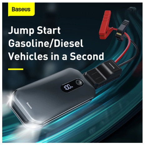 Baseus Jump Starter Powerbank 12000Mah 1000A Jumper Aki Mobil Portable