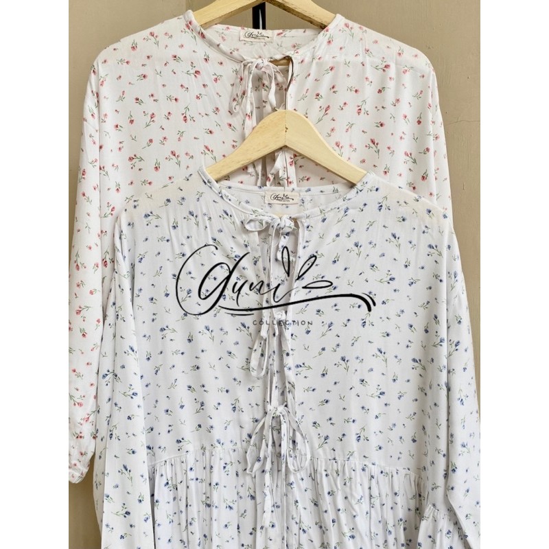 Kamari Blouse Pita | Atasan Rayon Motif Pita Bunga | Rayon Premium