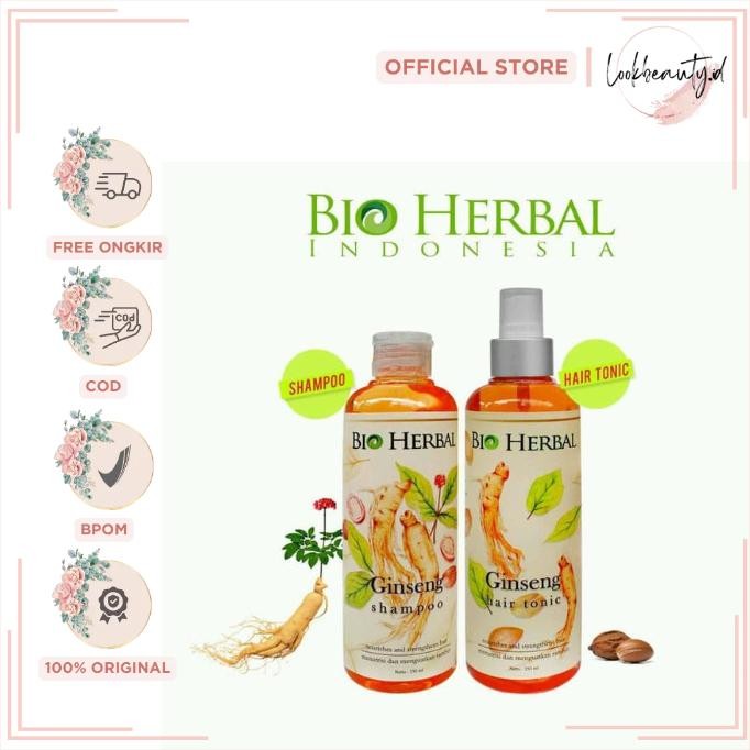 Bio Herbal Shampoo & Hair Tonic /Bio Herbal Ginseng Sampo BPOM/ BIOHERBAL HAIR TONIC