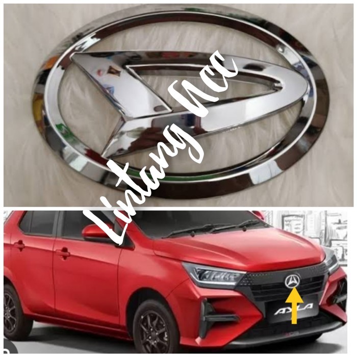 Emblem Logo Grill Depan Chrome Daihatsu All New Ayla 2023 up