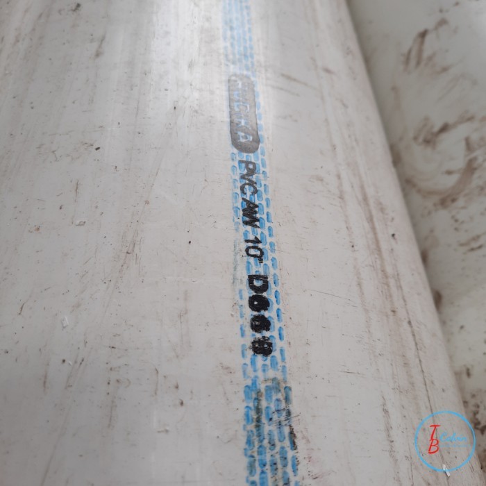Pipa PVC 10 inch RUCIKA WAVIN (AW) per Batang / Pipa 10 inch RUCIKA