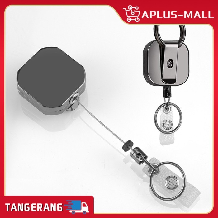 

Terlaris Retractable Metal Retractable Keychain / Metal Badge Holder Clip / ID SALE
