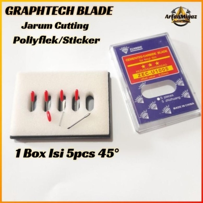 

Terlaris NEW Pisau Jarum Cutting Sticker Graphtec Blade 45 Derajat 5pcs SALE