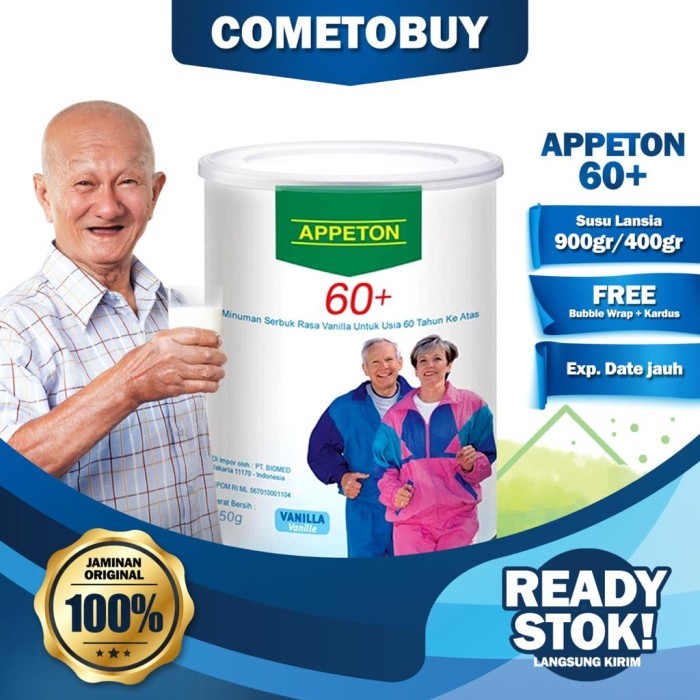 

APPETON 60+ / Susu Lansia - Orang Tua (Vanilla) 900 Gram GOJEK GRAB