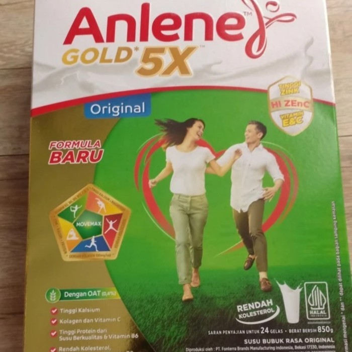 Anlene Gold Plus 5X 885 Gram 885Gram / Susu Lansia 900 Gram