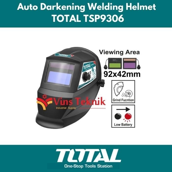 Auto darkening welding helmet TOTAL TSP9306 helm kedok las otomatis