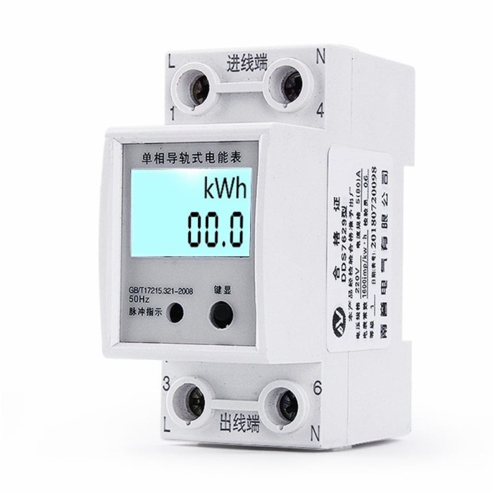 Kwh Meter Digital 1 Phase Pengukur Listrik Power Meter