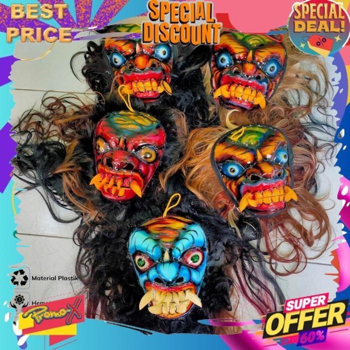 READY TODAY [PROMO MURAH] TOPENG GEDRUK ANAK ANAK RAMBUT PANJANG FOTO ASLI | TOPENG GEDRUK KARAKTER 