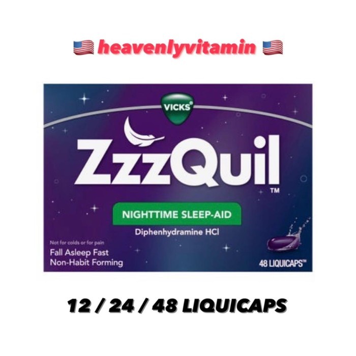 Vicks Zzzquil Nightime Sleep Aid 12 Caps