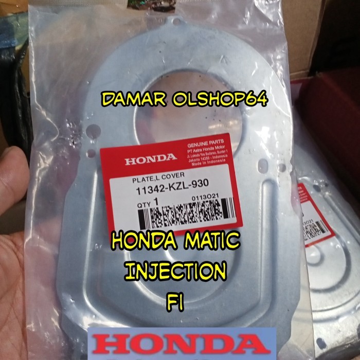 Plat tutup gigi selah spacy beat pgmfi kode 11342-KZL-930 injection fi