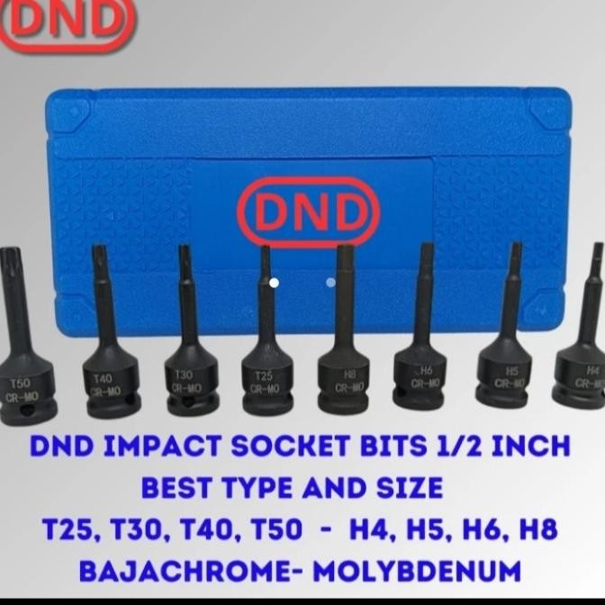 Kunci Socket Impact Dnd Torx Hex Mata Sock L [ Garylo ]