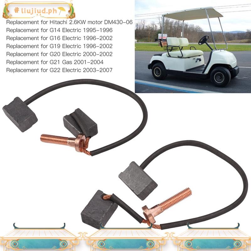 2 Buah Set Sikat Motor DC untuk Bagian Kereta Golf Listrik Yamaha JU2-H1801-20, JU2H180120 Liujiud |