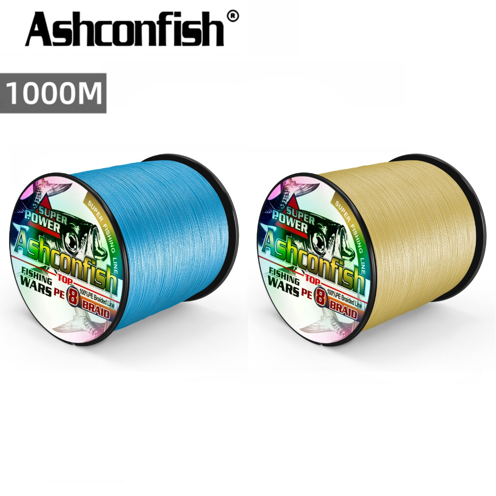 Ashconfish 8 Helai 1000M Senar Pancing Kepang X8 Senar PE Kuning Biru |0AA9F9EE|