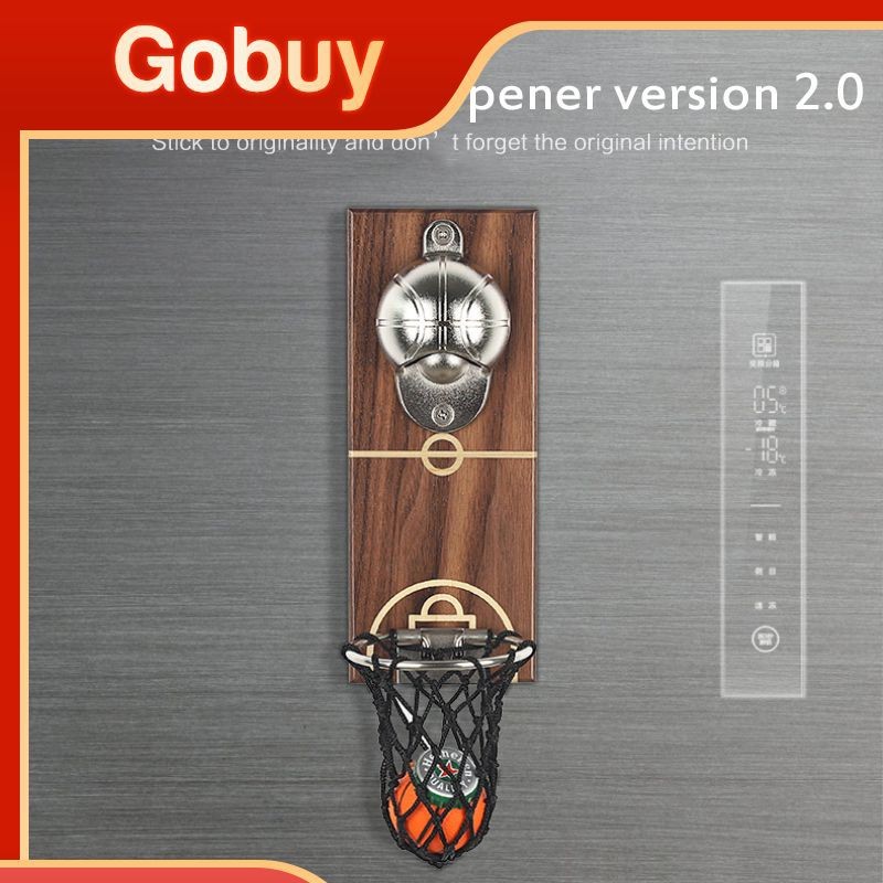 Pembuka botol tembakan bola basket 'cod' dengan dinding saku yang dipasang dapatkan magnet pembuka b