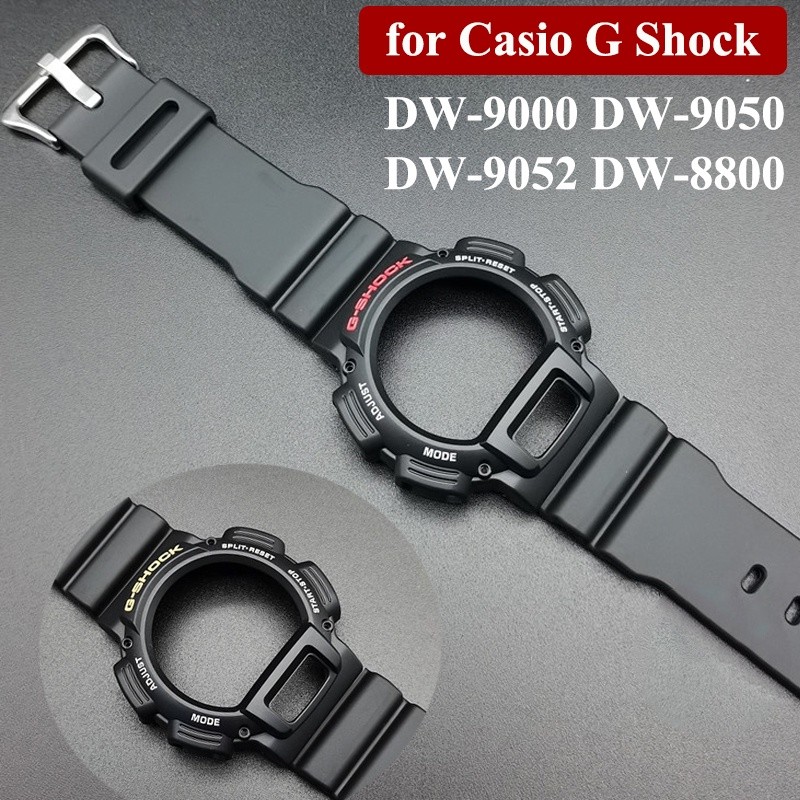 Tali Jam Tangan Resin + Bezel untuk Casio G-SHOCK DW-9000 DW8800 DW9050 DW9052 |3x11QFdw|