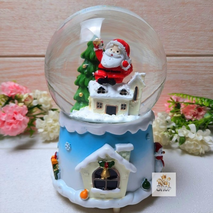 Aventy - Snowball Kotak Musik Bola Salju Snowglobe Natal