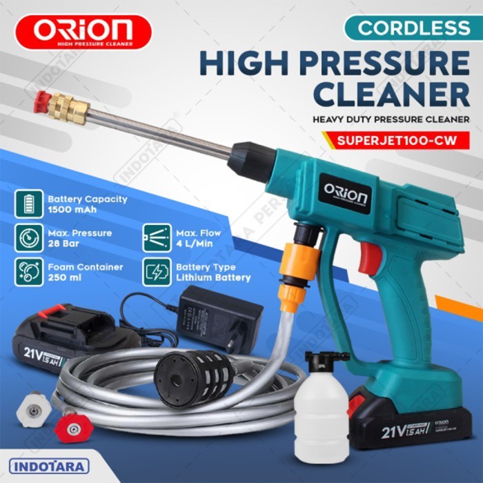 Alat Steam Cuci Motor & Mobil Jet Cleaner Baterai Orion Superjet100Cw
