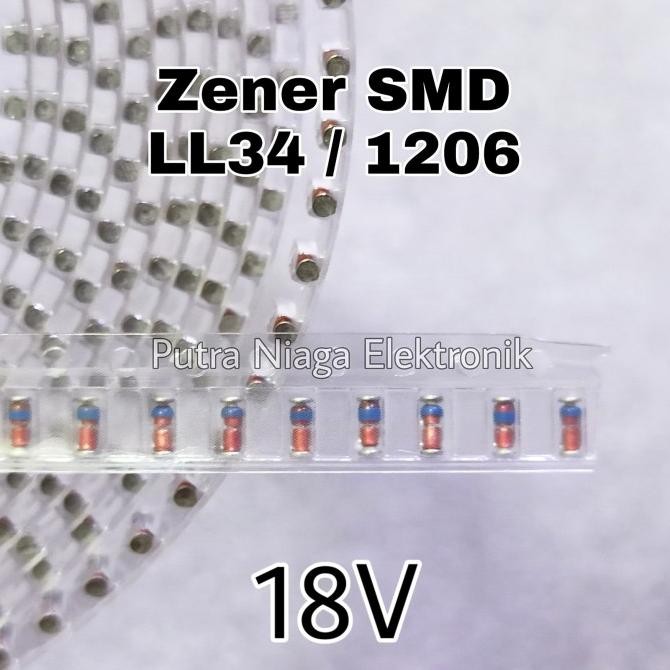 Update (10) Zener SMD 18V Dioda LL34 1206 0,5W 18Volt 1/2W 0.5W putr4n Segera Beli