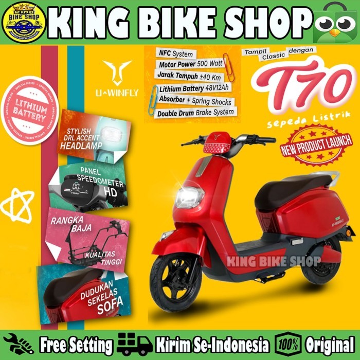 Sepeda Motor Listrik Uwinfly T70 NEW TERBARU T70 500 Watt