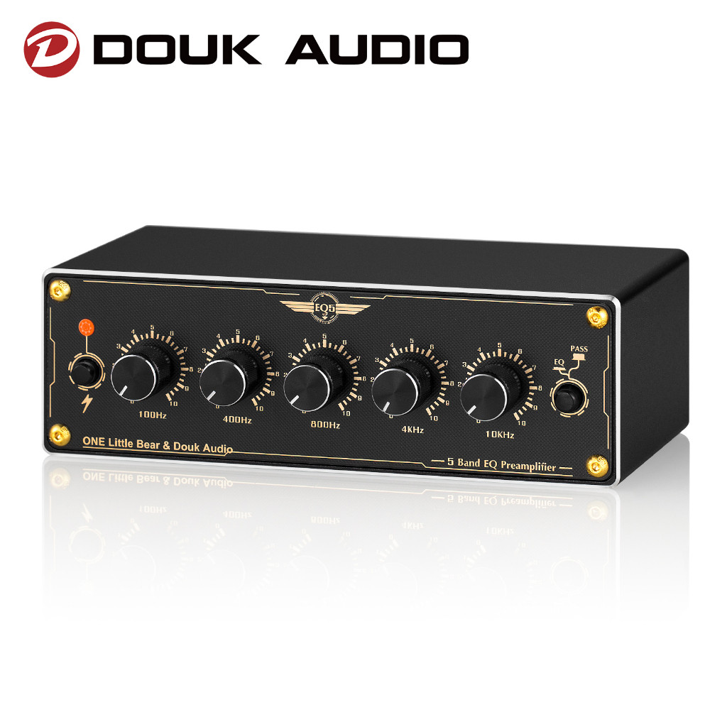Douk Audio EQ5 Mini 5-Band EQ Preamp Equalizer Stereo Prosesor Audio Rumah/Mobil |A13F1C7D|