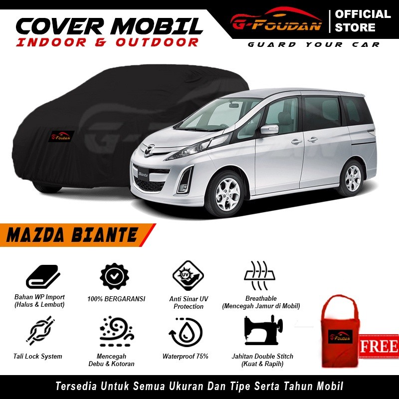 Body Cover Mobil Mazda Biante / Sarung Mobil Mazda Biante /  Penutup Mantel Selimut Mazda Biante