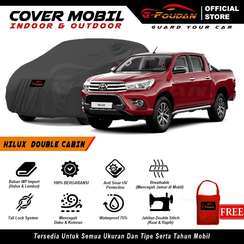 Body Cover Mobil Hilux / Sarung Mobil Hilux Double Cabin / Penutup Selimut Toyota Hilux Double Cabin