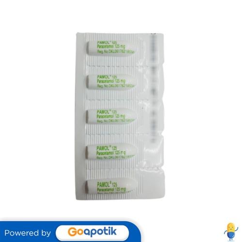 PAMOL 125 MG STRIP 6 SUPPOSITORIA