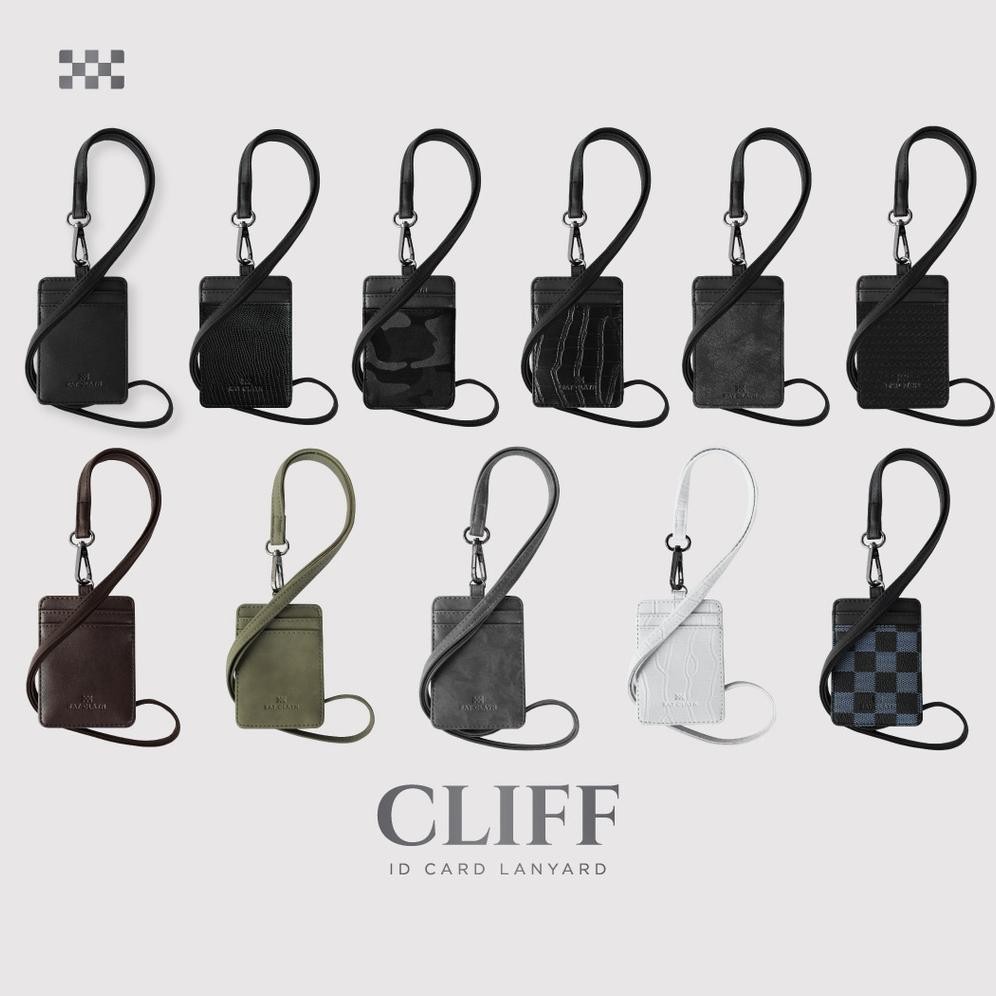 

COD Ray Clyn - ID Card Lanyard / Name Tag / Lanyard ID Cardholder Kulit / Gantungan Kartu ID tre-57
