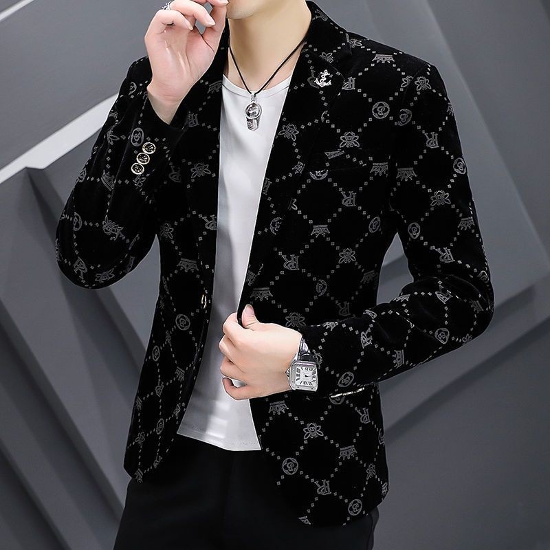 Jas Santai Douyin untuk Pria, Jaket Jas Kelas Atas Tampan