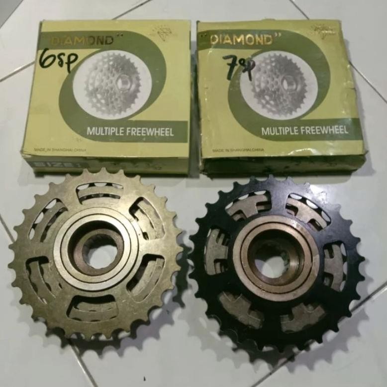 VIRAL ger freewheel gear sepeda 6 sp / 7 speed  14/28t diamond model drat atau ulir -100