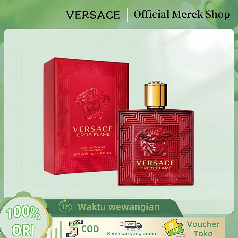[bebas bea100%Original Asli]Versace Eros Flame Wewangian Pria EDP 100ml parfum Versace Eros EDT