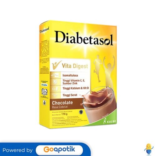 

DIABETASOL VITA DIGEST RASA COKELAT 170 GRAM BOX